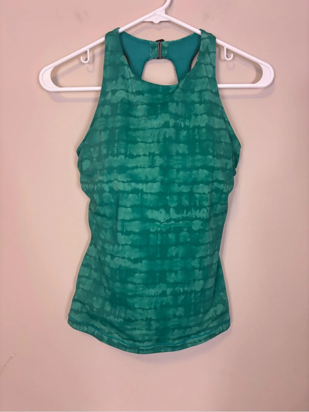 Athleta Women’s Green Tie-Dye Tankini Swimsuit Top 32D/DD